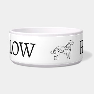 Golden Retriever Dog Design Custom Bowl