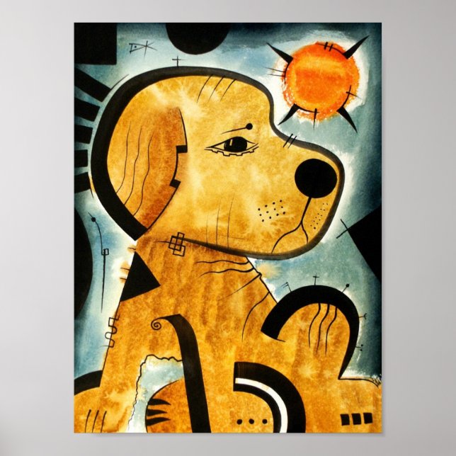 Golden Retriever dog  dk_2005aug8i Poster (Front)