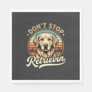 Golden Retriever Dog Don't Stop Retrievin Napkins