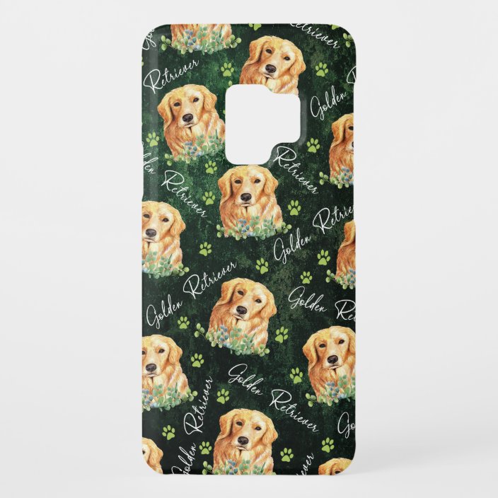 Golden Retriever Dog Eucalyptus Leaves Paw Print Case Mate Samsung Galaxy Case Zazzle Com