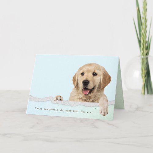 Golden Retriever dog for friendship Card