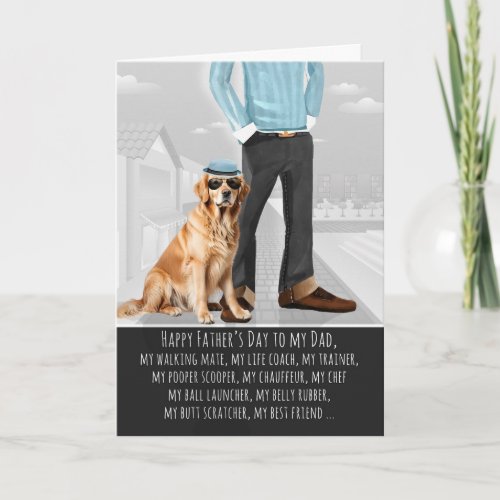 Golden Retriever Dog from the Pet Father's Day Holiday Card