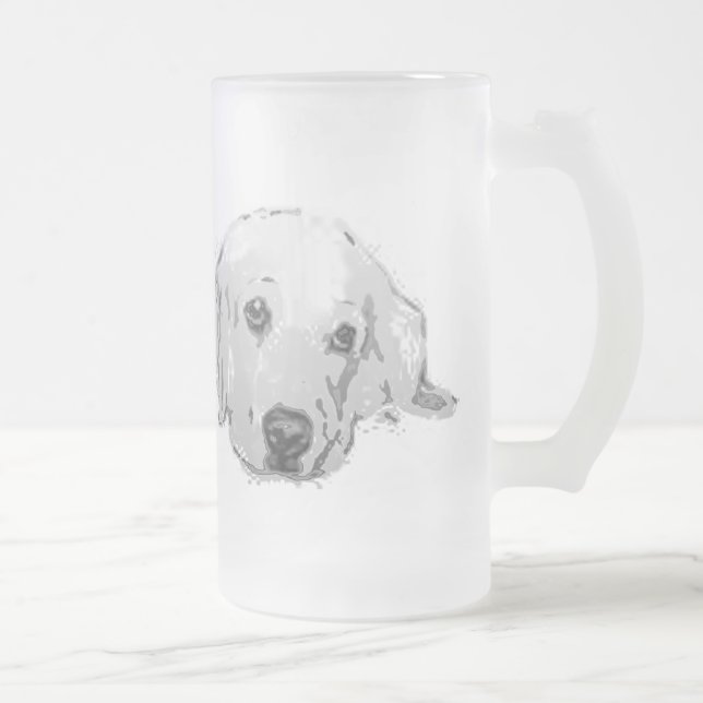 Golden Retriever Dog Frosted Mug (Right)