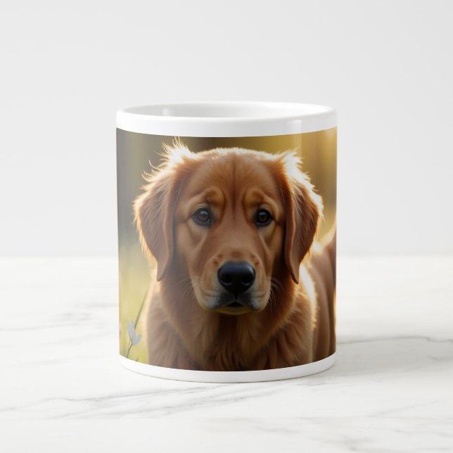 Golden Retriever Dog Giant Coffee Mug (Front)
