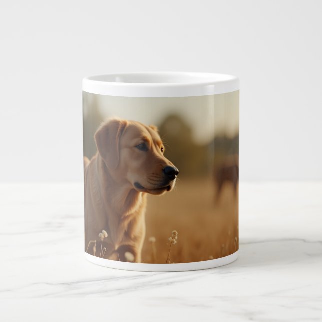 Golden Retriever Dog Giant Coffee Mug (Front)