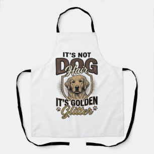 Golden Retriever Dog Hair Vintage Funny Shirt Desi Apron