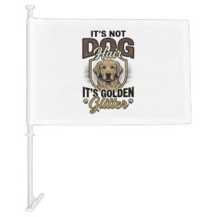 Golden Retriever Dog Hair Vintage Funny Shirt Desi Car Flag