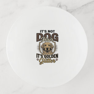 Golden Retriever Dog Hair Vintage Funny Shirt Desi Trinket Tray