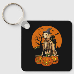 Golden Retriever Dog Halloween Keychain