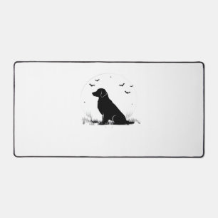 Golden Retriever Dog – Halloween Moon Silhouette O Desk Mat