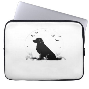 Golden Retriever Dog – Halloween Moon Silhouette O Laptop Sleeve
