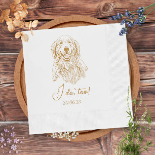 Golden Retriever Dog I Do Too Custom Cocktail Napk Napkins