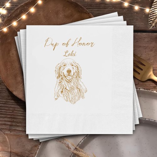 Golden Retriever Dog I Do Too Custom Cocktail Napk Napkins