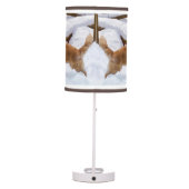 Golden Retriever Dog in the Snow Table Lamp (Back)