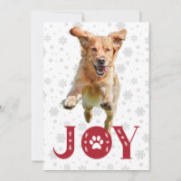 Golden Retriever Dog Joy Paw Print Snowflakes Xmas