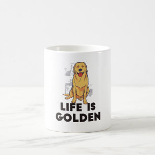 Golden Retriever Dog - Life Is Golden Coffee Mug