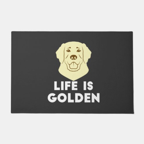 Golden Retriever Dog _ Life Is Golden Doormat
