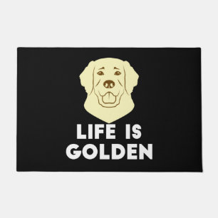 Golden Retriever Dog - Life Is Golden Doormat