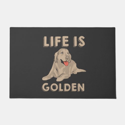 Golden Retriever Dog _ Life Is Golden Doormat