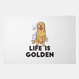 Golden Retriever Dog - Life Is Golden Doormat