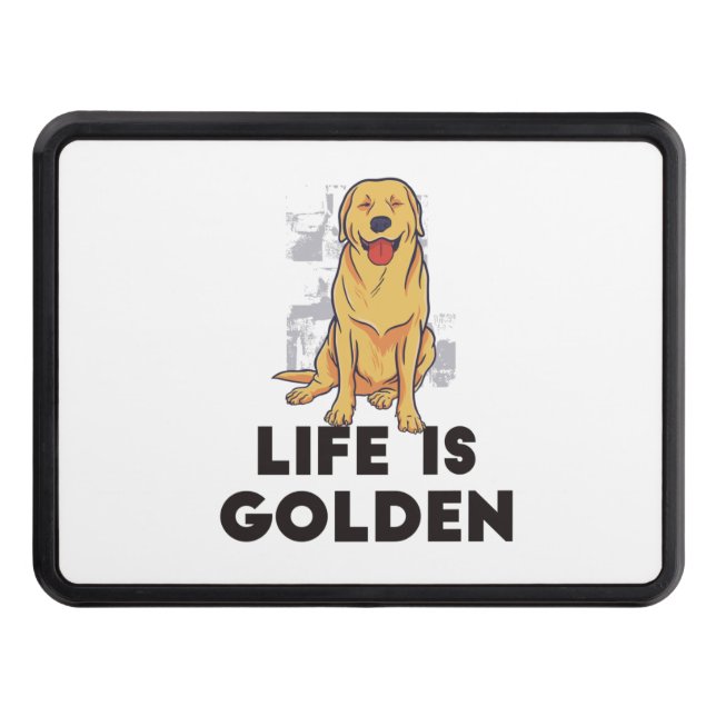 Golden Retriever Dog - Life Is Golden Hitch Cover (Front)