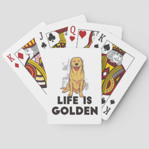 Golden Retriever Dog - Life Is Golden Poker Cards
