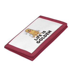 Golden Retriever Dog - Life Is Golden Tri-fold Wallet