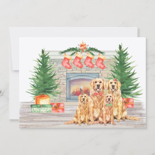 Golden Retriever Dog Lover Christmas Holiday Card