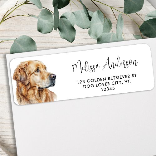 Golden Retriever Dog Lover Pet Return Address Label