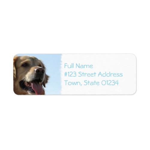 Golden Retriever Dog Mailing Label