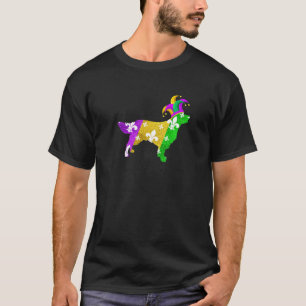Golden Retriever Dog Mardi Gras Carnivals Funny Pu T-Shirt