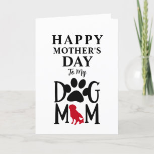 Golden Retriever Dog Mom Typography Mother's Day Holiday Card