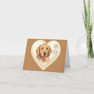 Golden Retriever Dog Note card, Thank you cards