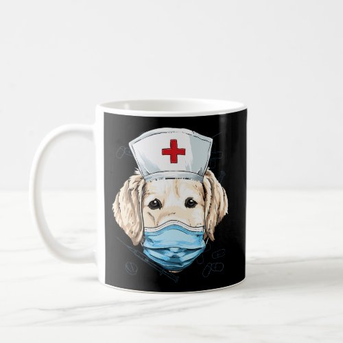 Golden Retriever Dog Nurse Rn Nursing School Gradu Coffee Mug