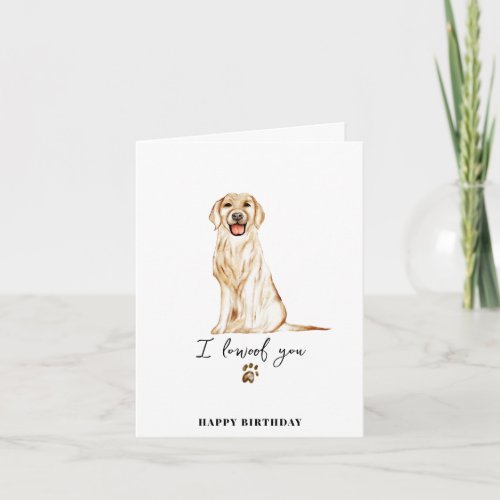 Golden Retriever Dog Paw Puppy Pets Birthday Card