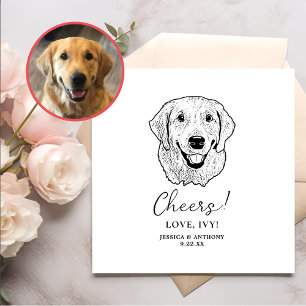 Golden Retriever Dog Personalized Cheers Napkins