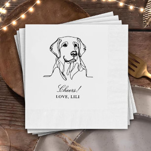 Golden Retriever Dog Personalized Cheers Napkins