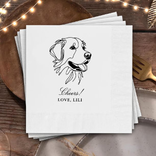 Golden Retriever Dog Personalized Cheers Napkins