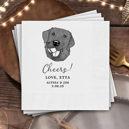 Golden Retriever Dog Personalized Cheers Napkins