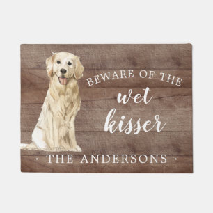Golden Retriever Dog Personalized Door Mat