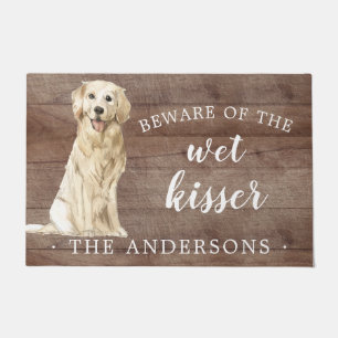 Golden Retriever Dog Personalized Door Mat