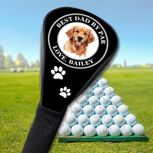 Golden Retriever Dog Personalized Drawing Golf Head Cover