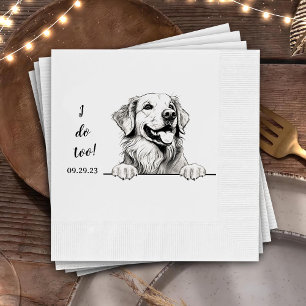 Golden Retriever Dog Personalized I Do Too Napkins