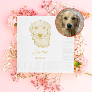 Golden Retriever Dog Personalized I Do Too Napkins