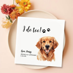 Golden Retriever Dog Personalized I Do Too Napkins