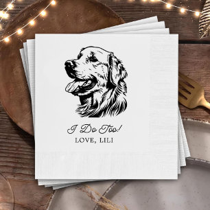 Golden Retriever Dog Personalized I Do Too Napkins