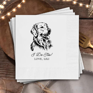 Golden Retriever Dog Personalized I Do Too Napkins