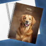 Golden Retriever Dog Personalized Yearly Planner<br><div class="desc">The Golden Retriever Dog Personalized Yearly Planner is a heartfelt celebration of the loyal and friendly Golden Retriever, perfect for men and women who adore this beloved breed. Featuring a charming portrait of a Golden Retriever, the design radiates warmth and happiness, embodying the joyful spirit of these dogs. This planner...</div>