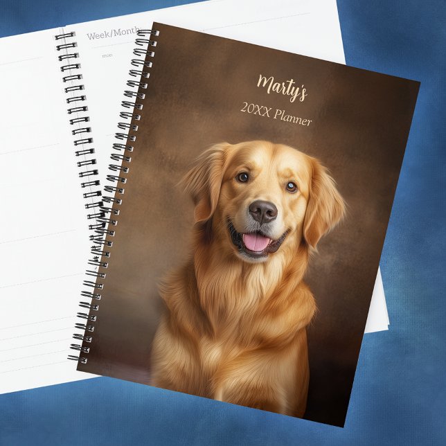 Golden Retriever Dog Personalized Yearly Planner (Golden Retriever Dog Personalized Yearly Planner)