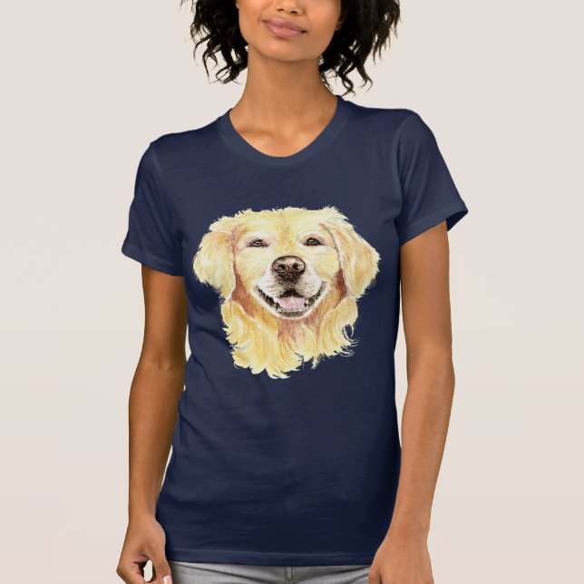 Golden Retriever Dog Pet Animal Art T-Shirt (Front)